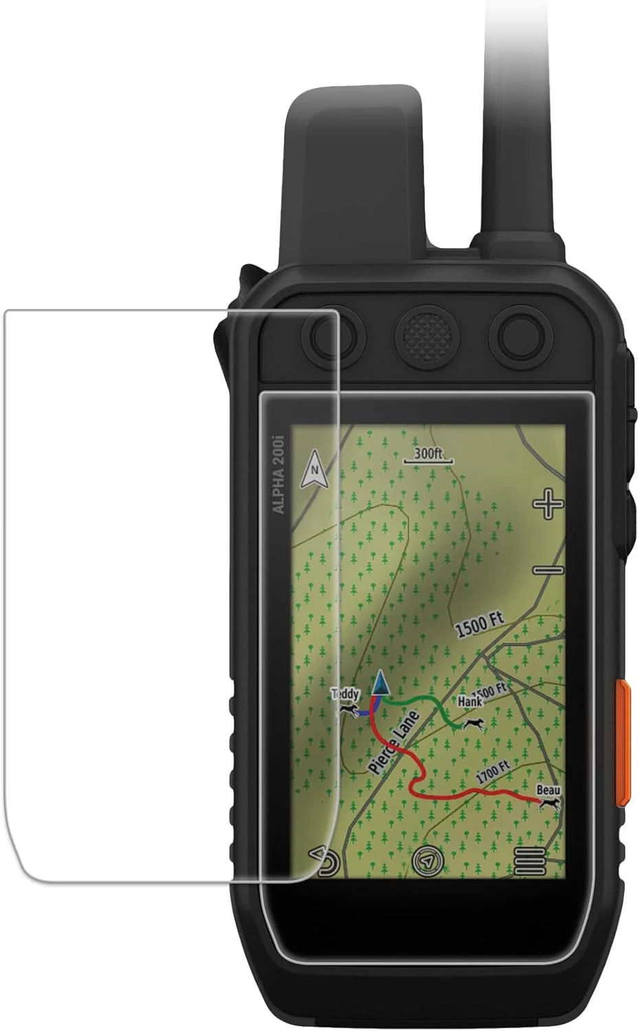 kwmobile GPS Screen Protectors Compatible with Garmin Alpha 200 & 200i / Alpha 300 & 300i (2 Pieces) - Transparent