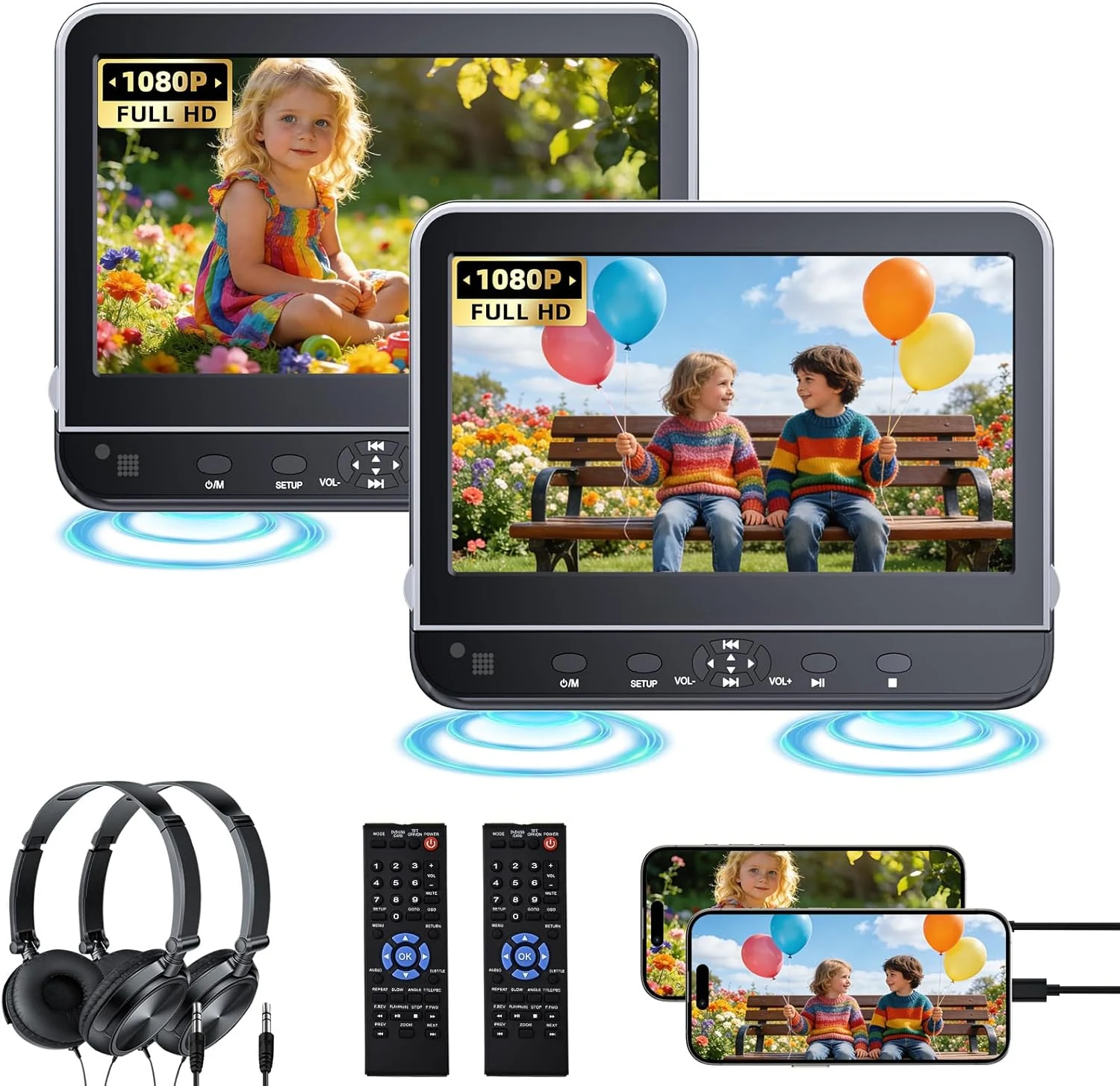 FELEMAN 10.5" Dual Car DVD Players with 1080P HDMI Input & review