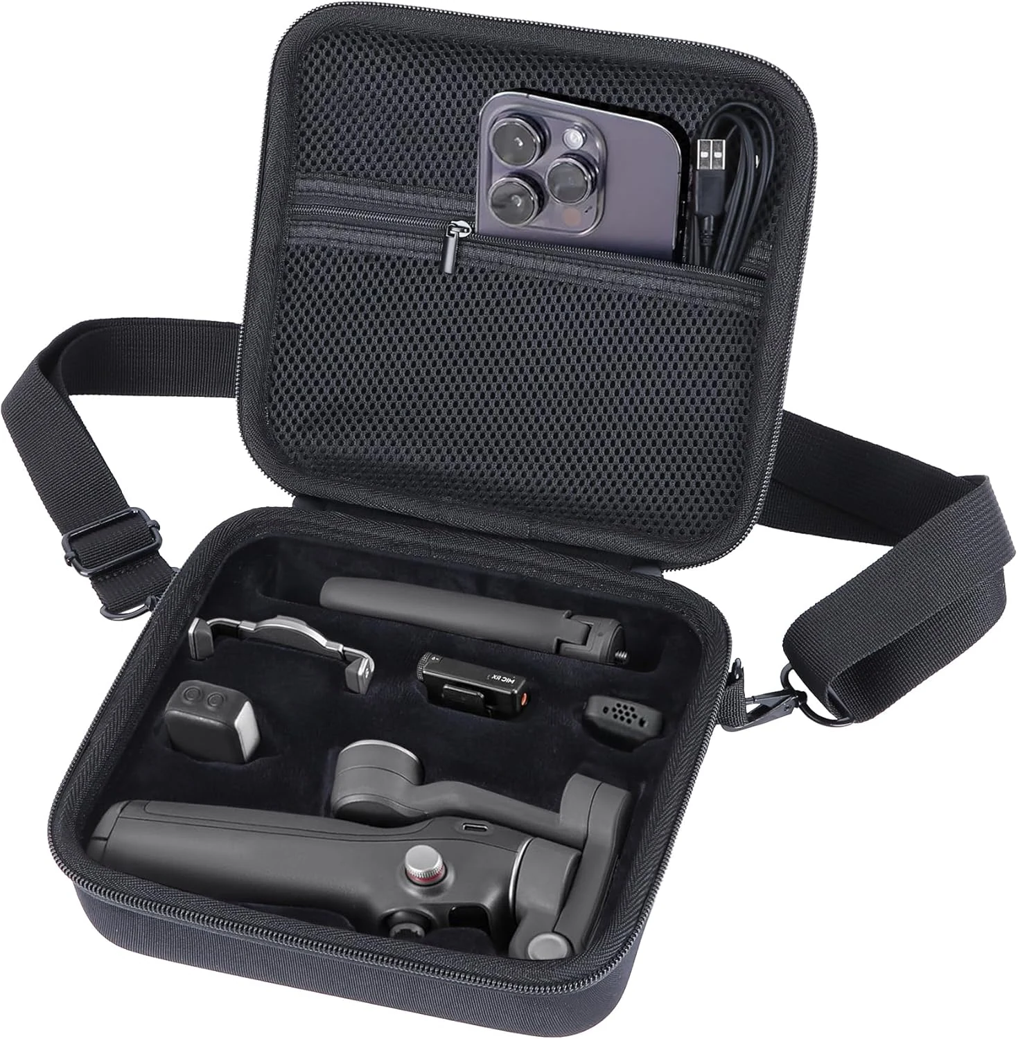 Peyyargo Storage Case Compatible with DJI Osmo Mobile 8 / 7P / 7 Gimbal Stabilizer (Black)