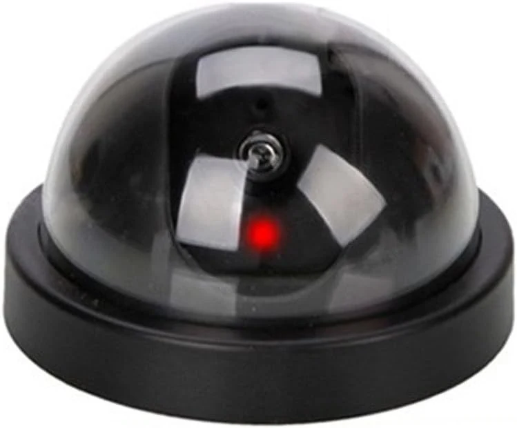 Etopars Black Dome Fake Dummy Security CCTV Camera Waterproof IR LED Flashing Red Light Outdoor Indoor Surveillance