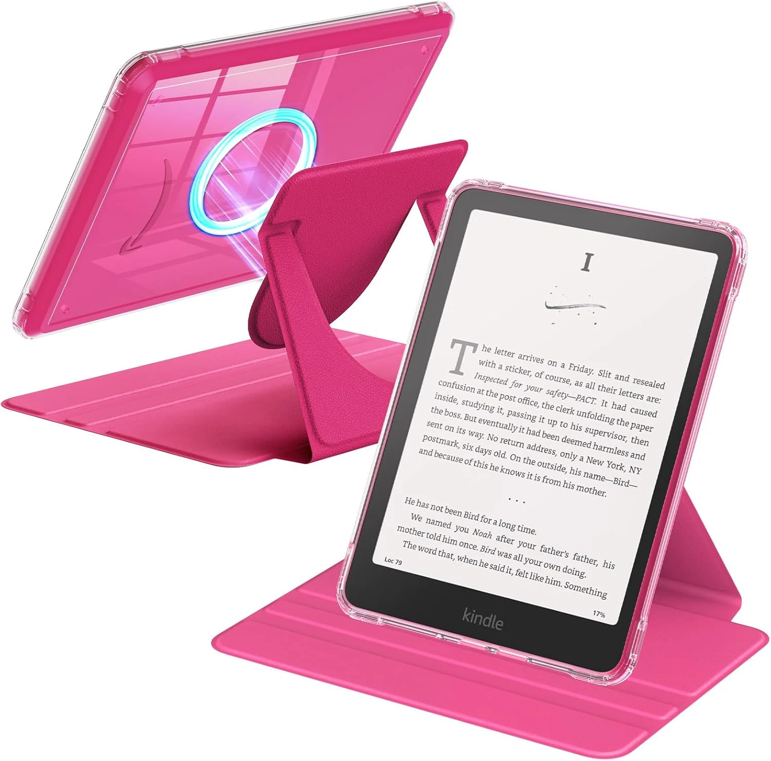 MoKo 360° Rotating Case for 7" Kindle Paperwhite 12th Generation (2024) & Kindle Colorsoft (2024/2025)