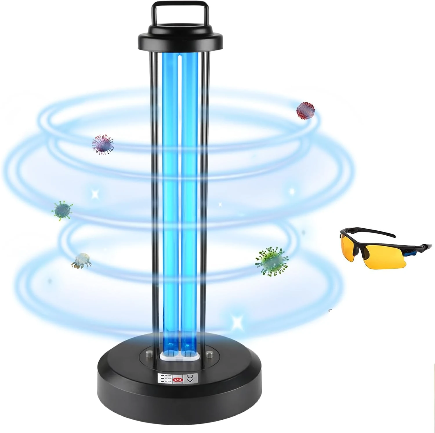 coospider-repta 38W UV Sanitizer Light, Ultraviolet Light, 110V, Powerful UVC Lamp (185nm)