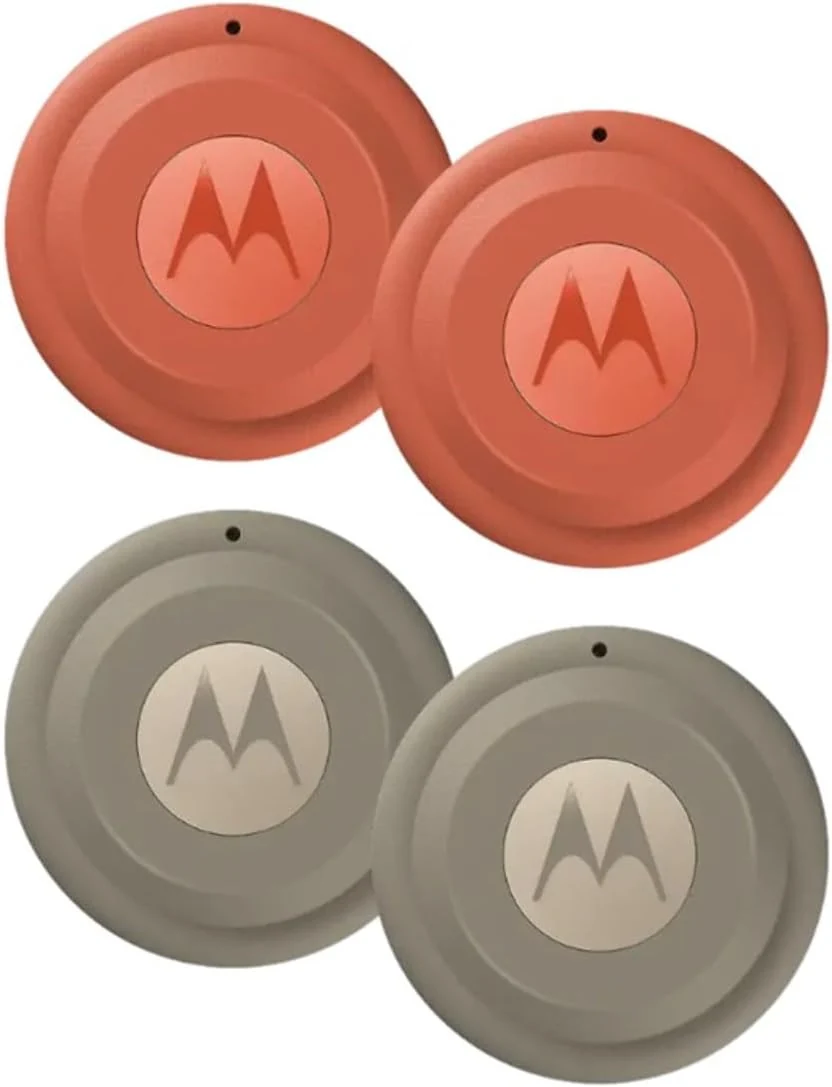 Motorola Moto Tag 2 (Works with Android Find My Device and Find Hub) Bluetooth 6.0 and UWB (4 Pack (2 Green 2 Orange))