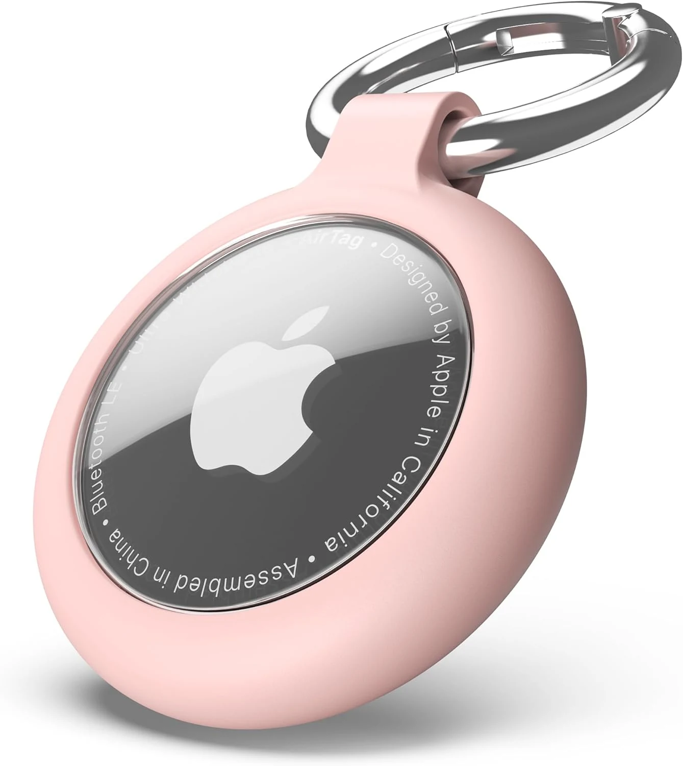 Sinjimoru AirTag Keychain Holder for Apple AirTag (Soft TPU Case & Protective Cover)