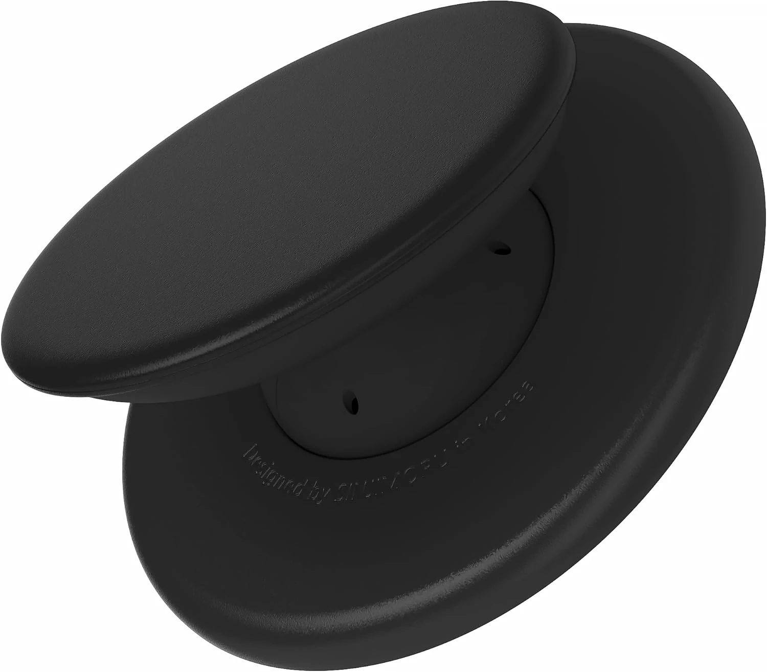 Sinjimoru for MagSafe Phone Grip, Soft Silicone Magnetic Finger Grip (M-Tap Tok Black)