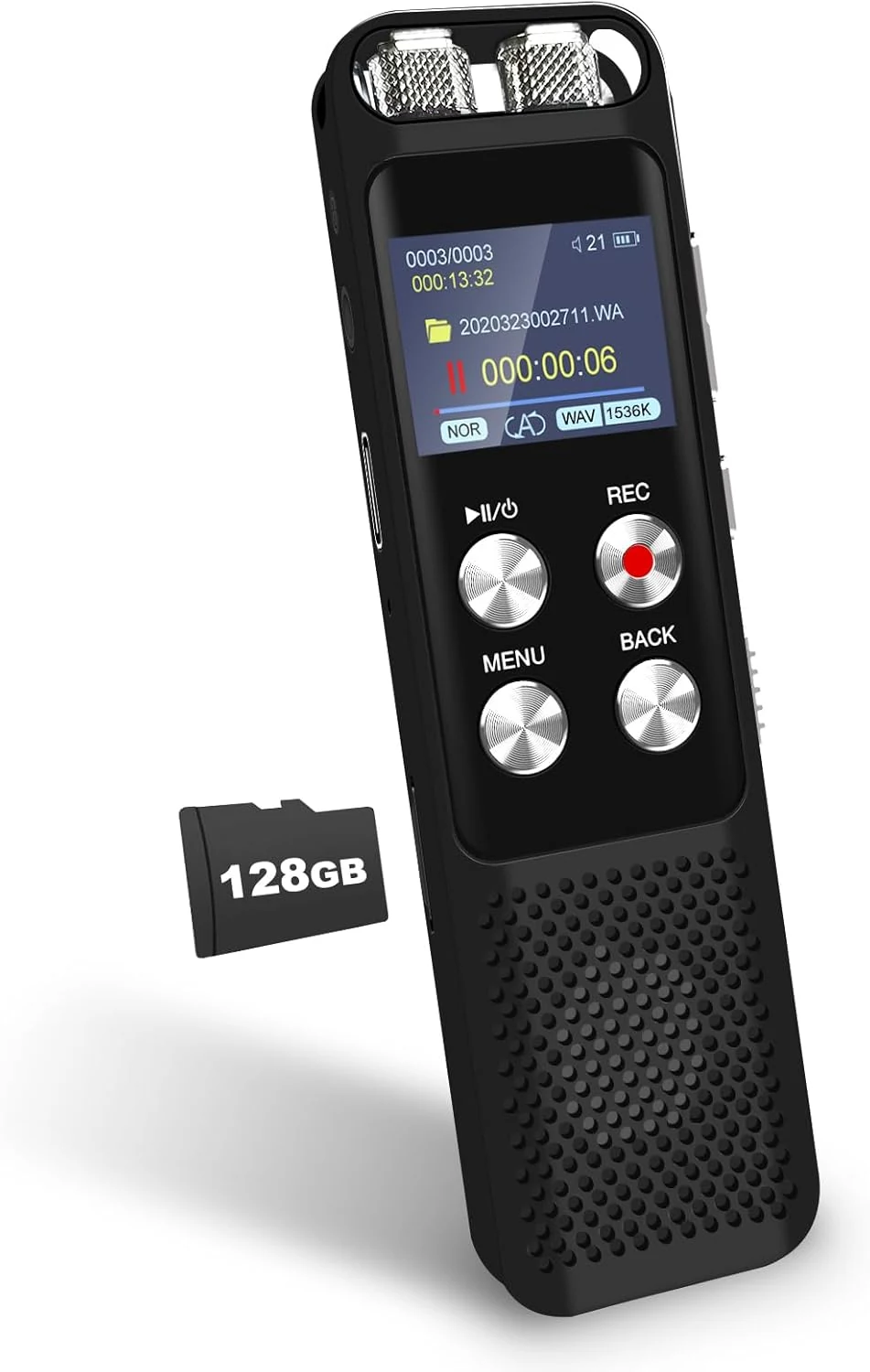 136GB Digital Voice Recorder: Voice Activated Recorders with Playback, Audio review