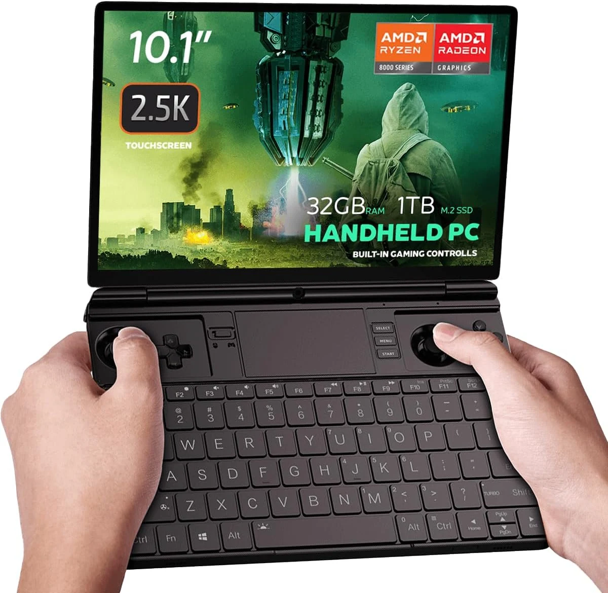 GPD Win Max 2 Handheld Gaming PC, 10.1-Inch Touchscreen, AMD Ryzen