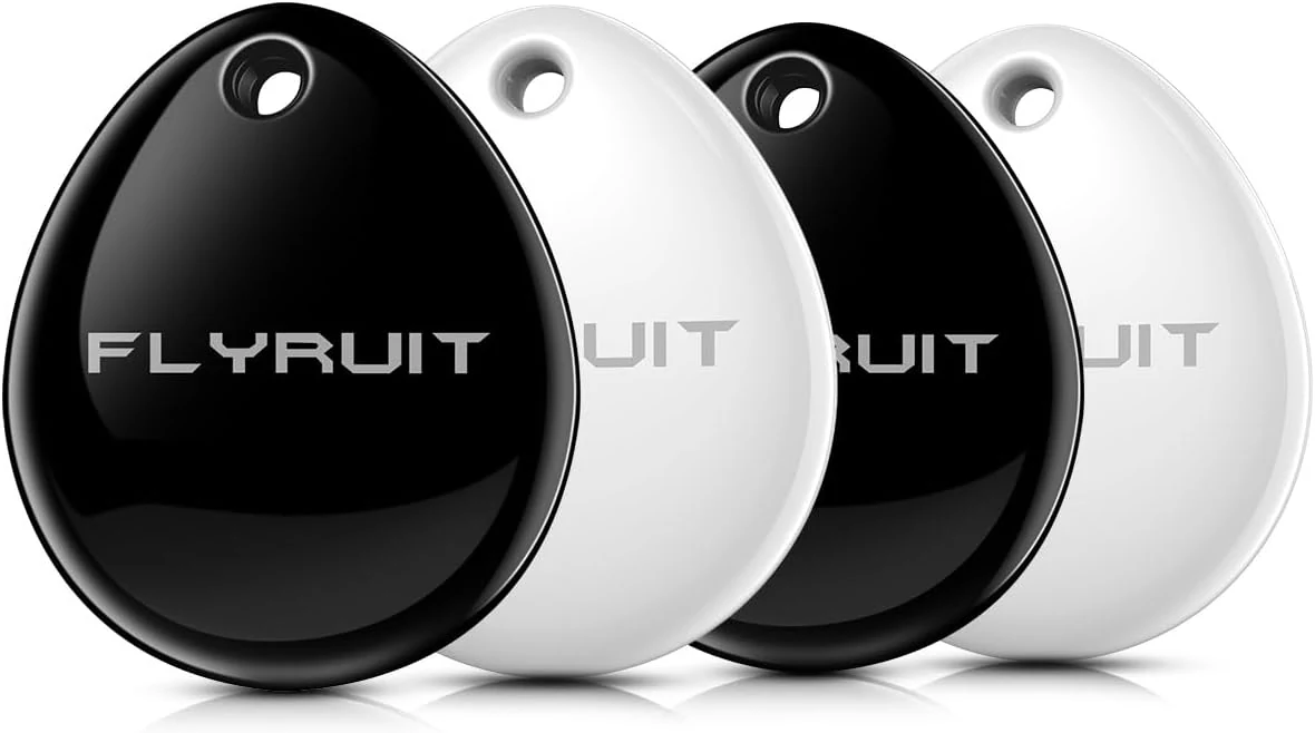 FLYRUIT Air Tracker Tags-4 Pack (iOS Only), Apple Find My Certified luggage tracker tags