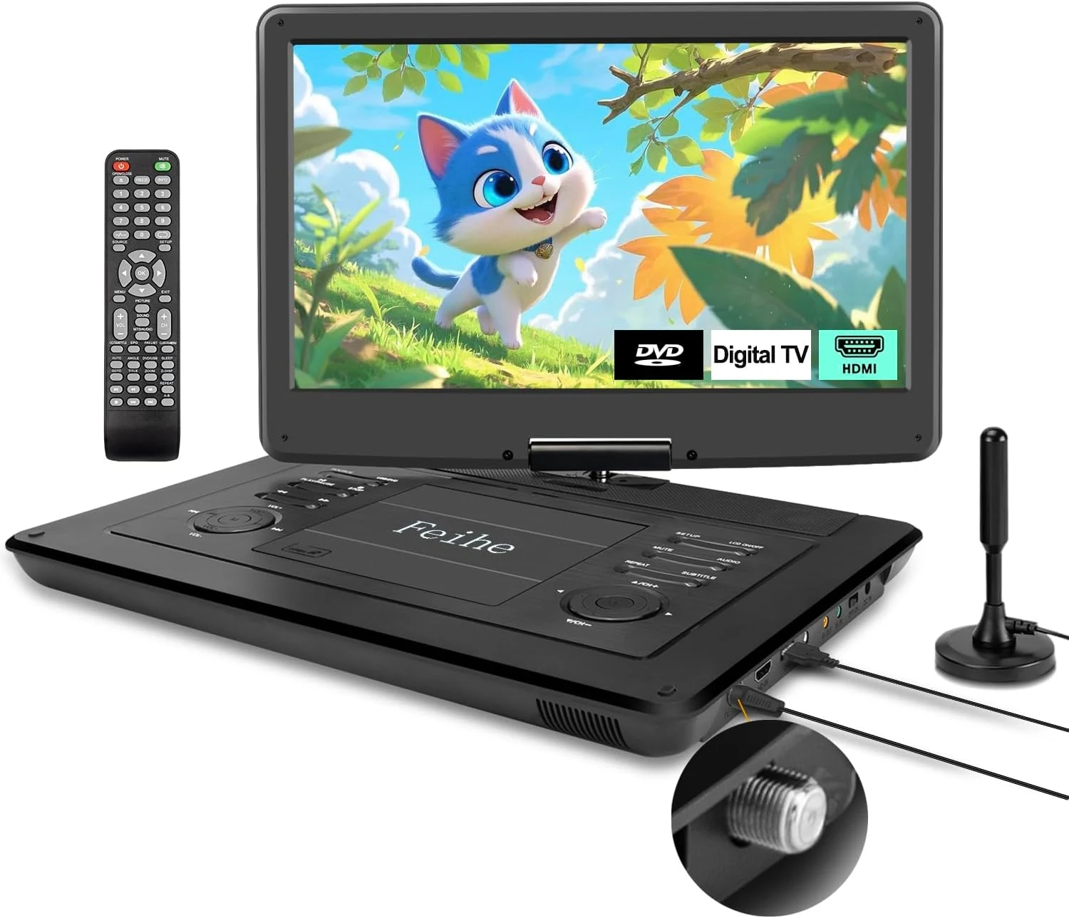 17.9" Portable DVD Player Built in TV with 15.6" Large review