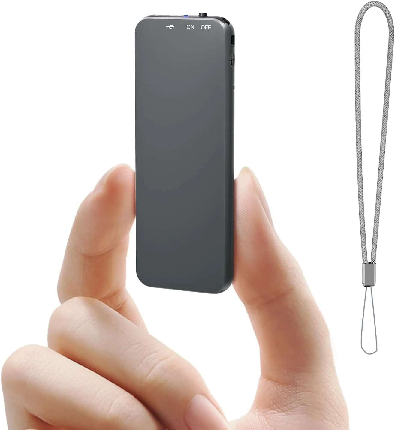 128GB Mini Voice Recorder, 40Hours Long Recoring Time, Digital Voice Activated Recorder with Metal Housing and Triple Noise Reduction (Gray)
