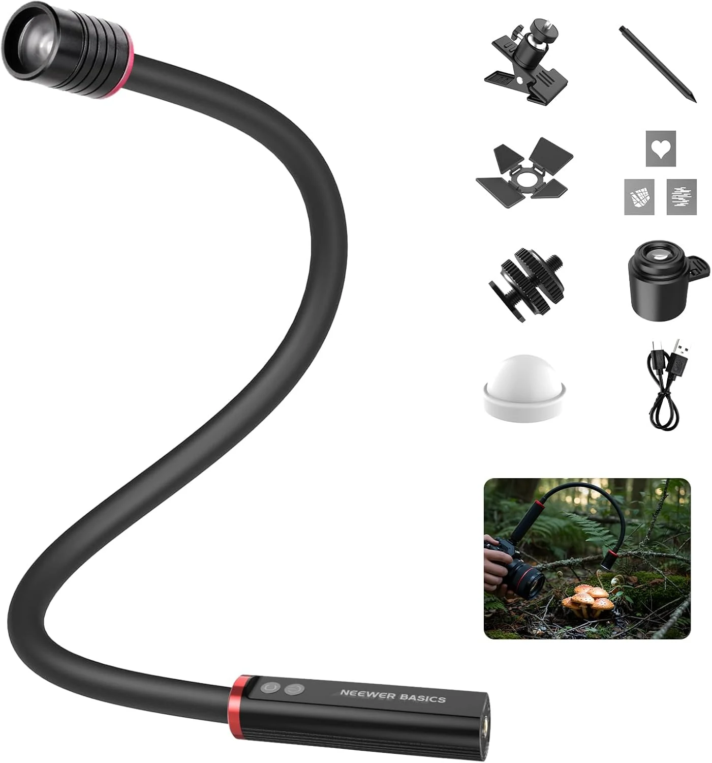 NEEWER Basics ML01 USB C LED Light for Macro Photography