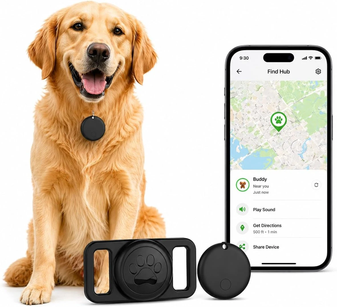 MDTZULIK GPS Collar for Dogs, Android Only Pet Tracker (Waterproof)
