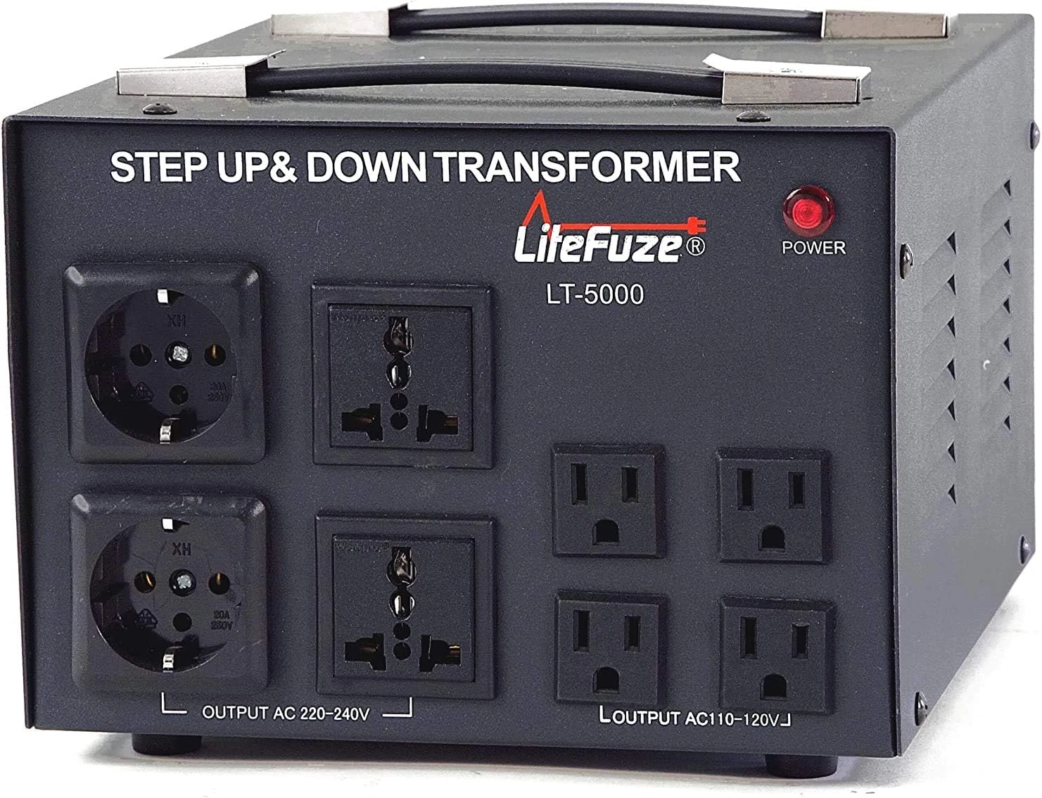 LiteFuze LT Series 5000 Watt Voltage Converter Transformer Step Up/Down