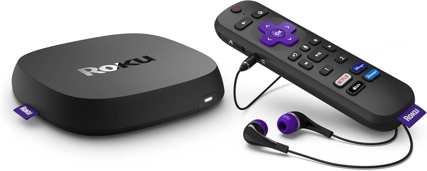 Roku Ultra (4K/HDR, Dolby Vision, Dolby Atmos, rechargeable voice remote, Ethernet)