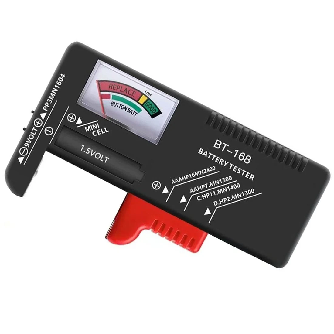 Battery Tester Checker Battery Capacity Tester Display Checkered Analyzer Digital Universal for C AA AAA D N 9V 1.55V Button Cell Batteries