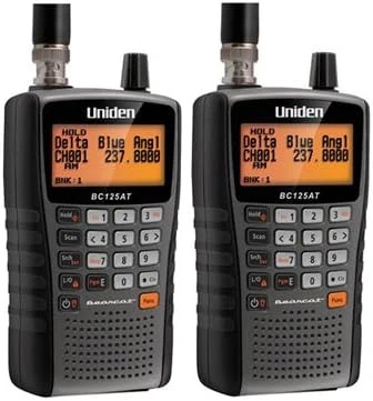 Uniden Bearcat BC125AT 500 Alpha Tagged Channel Bearcat Handheld Scanner (2-Pack)