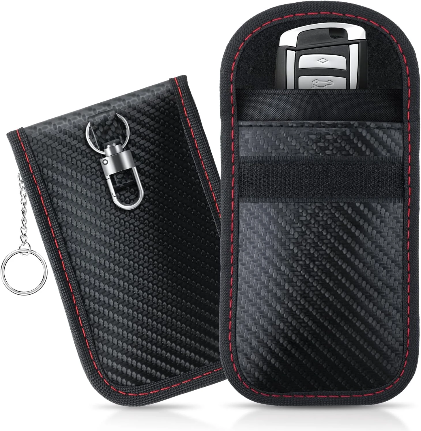 JUSTTOP 2-Pack Faraday Key Fob Protector, 3.15"X5.12" Double-Layer Carbon Fiber review