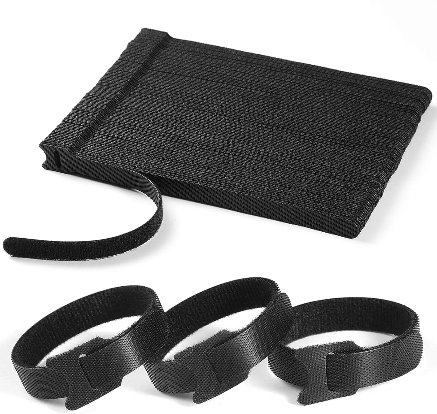 100 PCS 8 Inches Reusable Cable Ties (QTBLY)