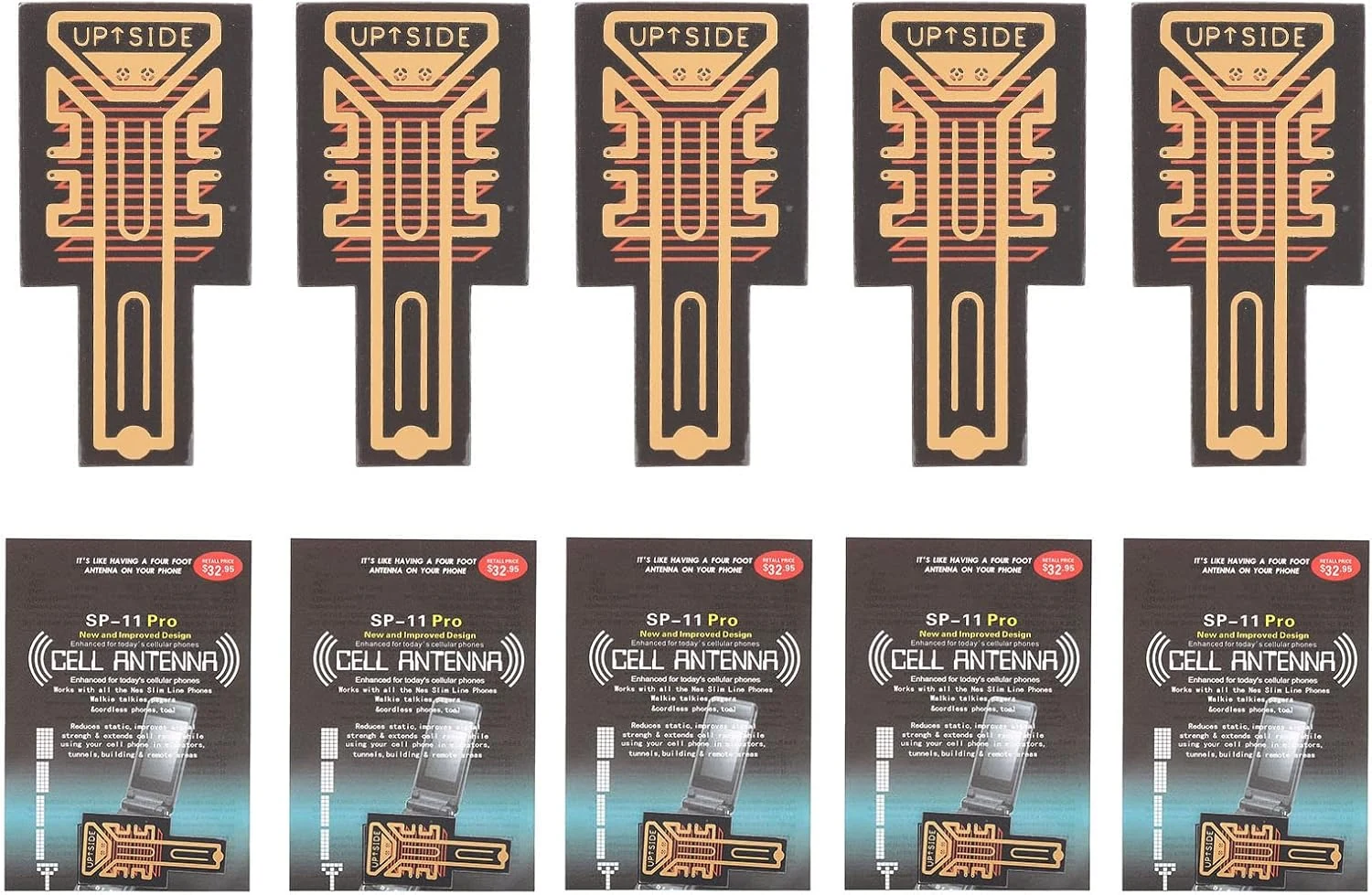 ASHATA 5Pcs Cell Phone Booster Sticker, Mobile Phone/Walkie Talkies/Buzzers Enhancement