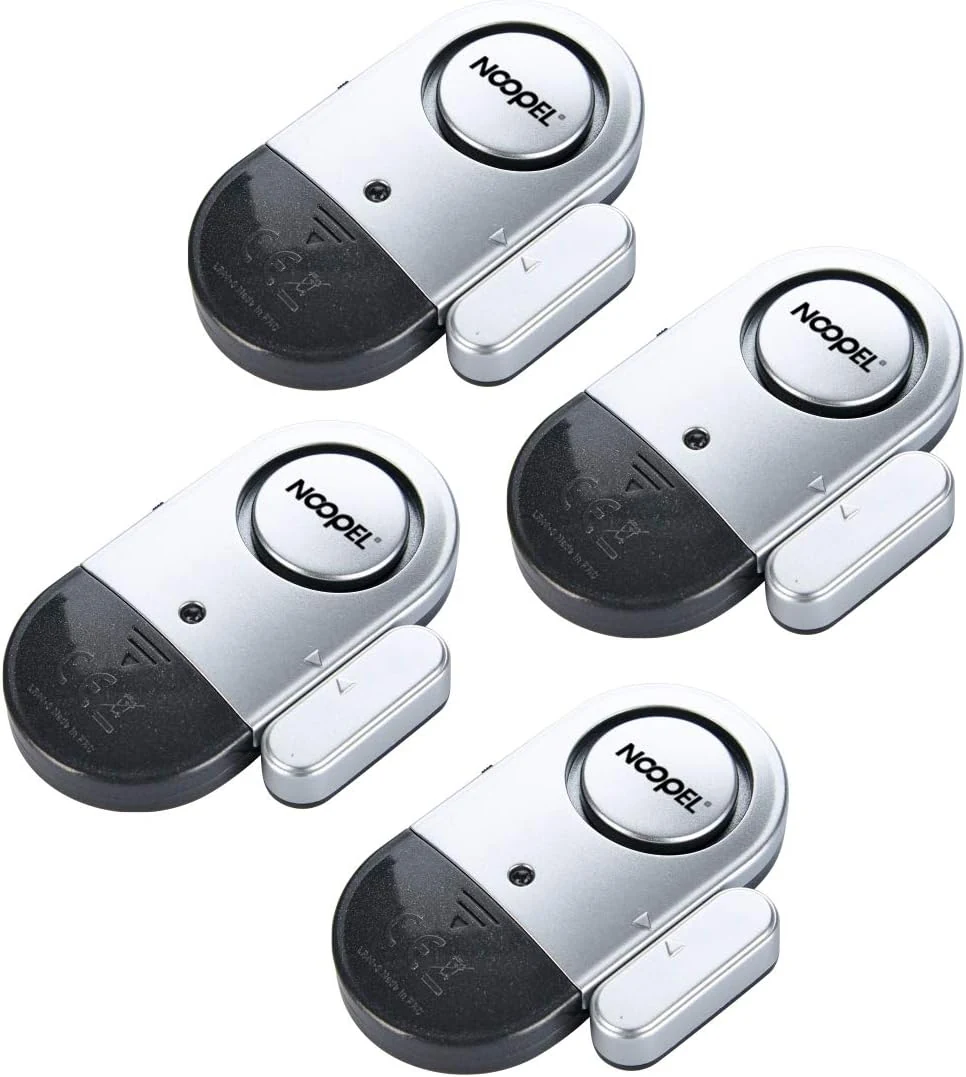 Door Alarms When Opened for Kids Safety, 4 Pack 120dB Loud Window Sensors for Home Security