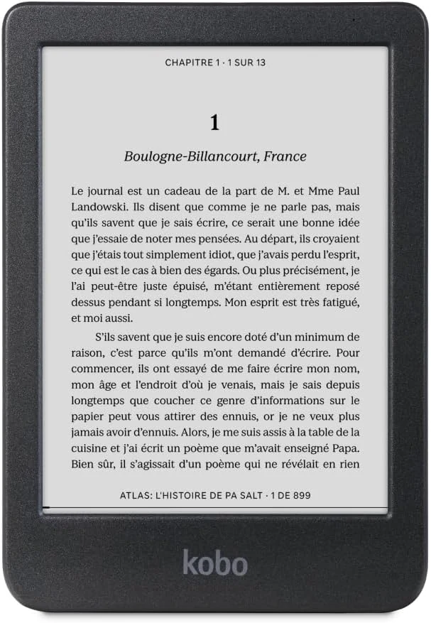 Kobo Clara BW | 6" glare-free eReader with ComfortLight PRO, Dark Mode, waterproofing, Bluetooth audiobooks, 16GB