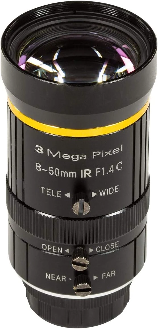 Arducam 8-50mm C-Mount Zoom Lens for IMX477 Raspberry Pi HQ Camera