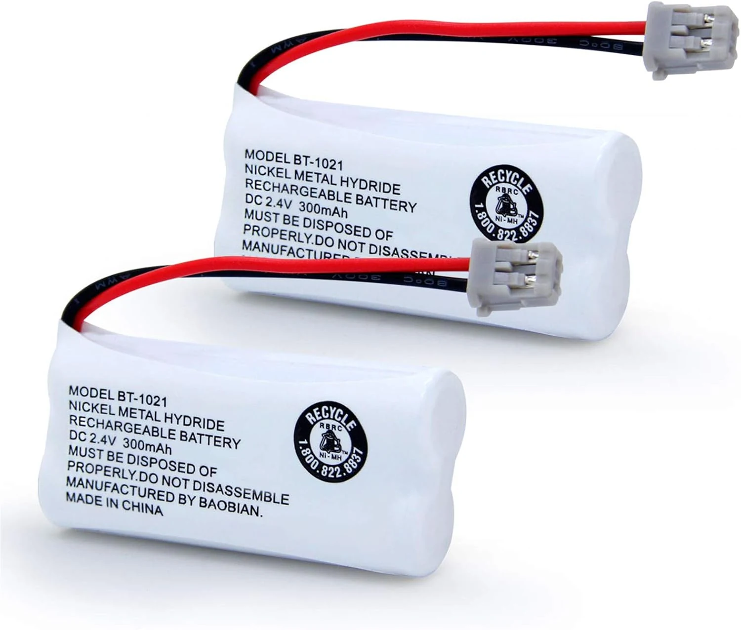 BAOBIAN BT-1021 (BBTG0798001) 2-Pack Rechargeable Ni-MH Battery Replacement for Uniden Cordless Phones