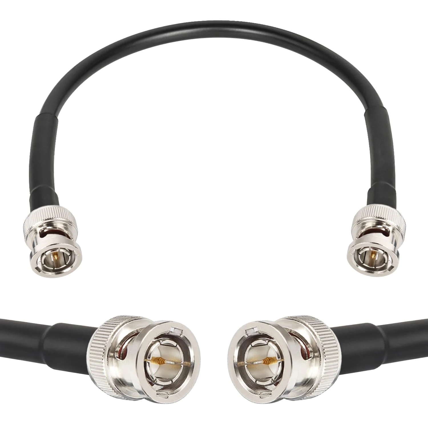 XRDS -RF 12G SDI Cables 1FT, SDI Video Cable 3G/6G/12G 75ohm BNC Male Cable Supports HD-SDI/3G/6G-SDI/4K for Video Security Camera SDI Converter