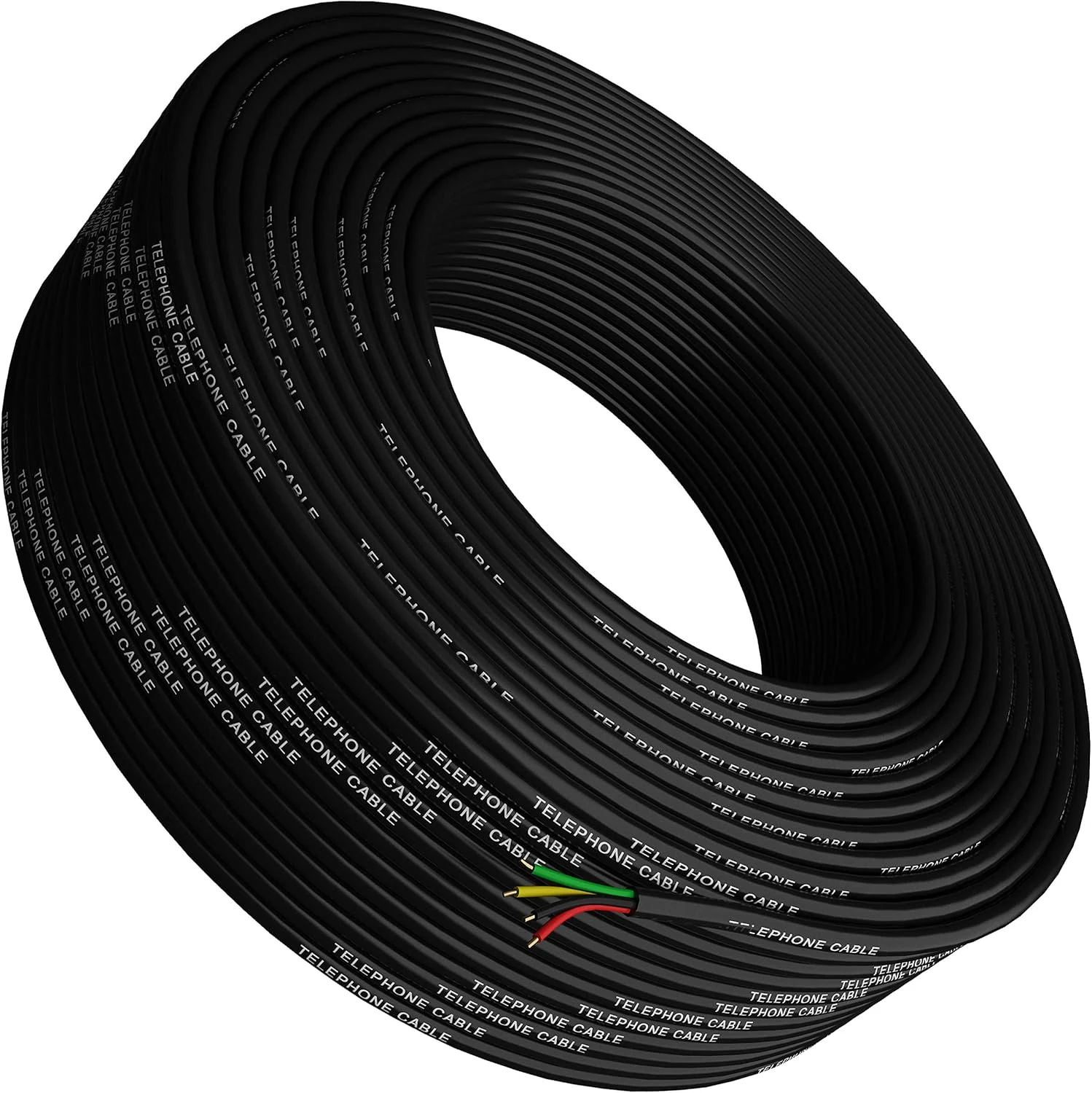 Phone Cable 300ft Rounded Black Roll (100m Long) 4x1/0.4 26 review