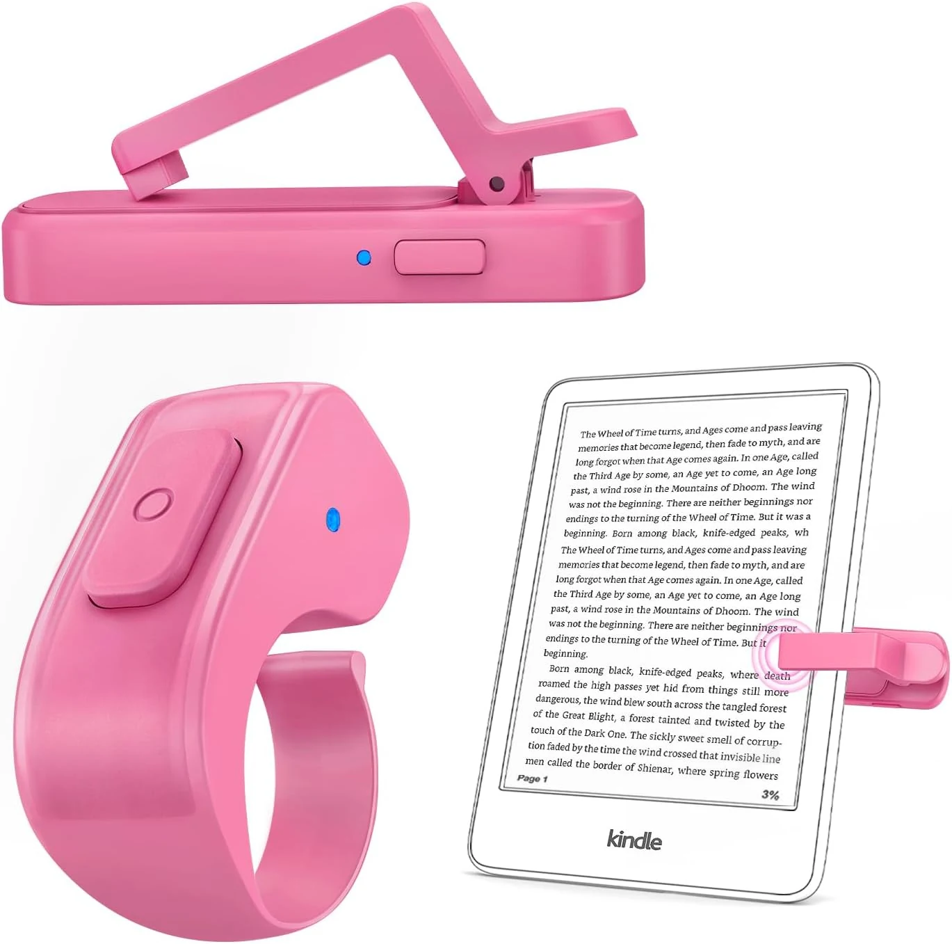 DATAFY Page Turner Ring for Kindle, Remote Control Paperwhite Oasis Scribe Kobo eReaders