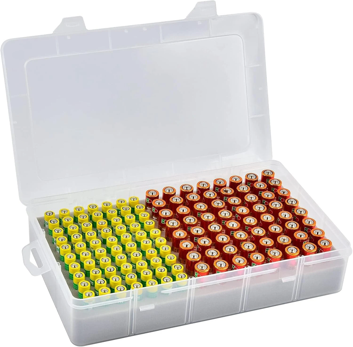 Xuerdon Battery Storage Organizer Case, Battery Vault Box Holder Container