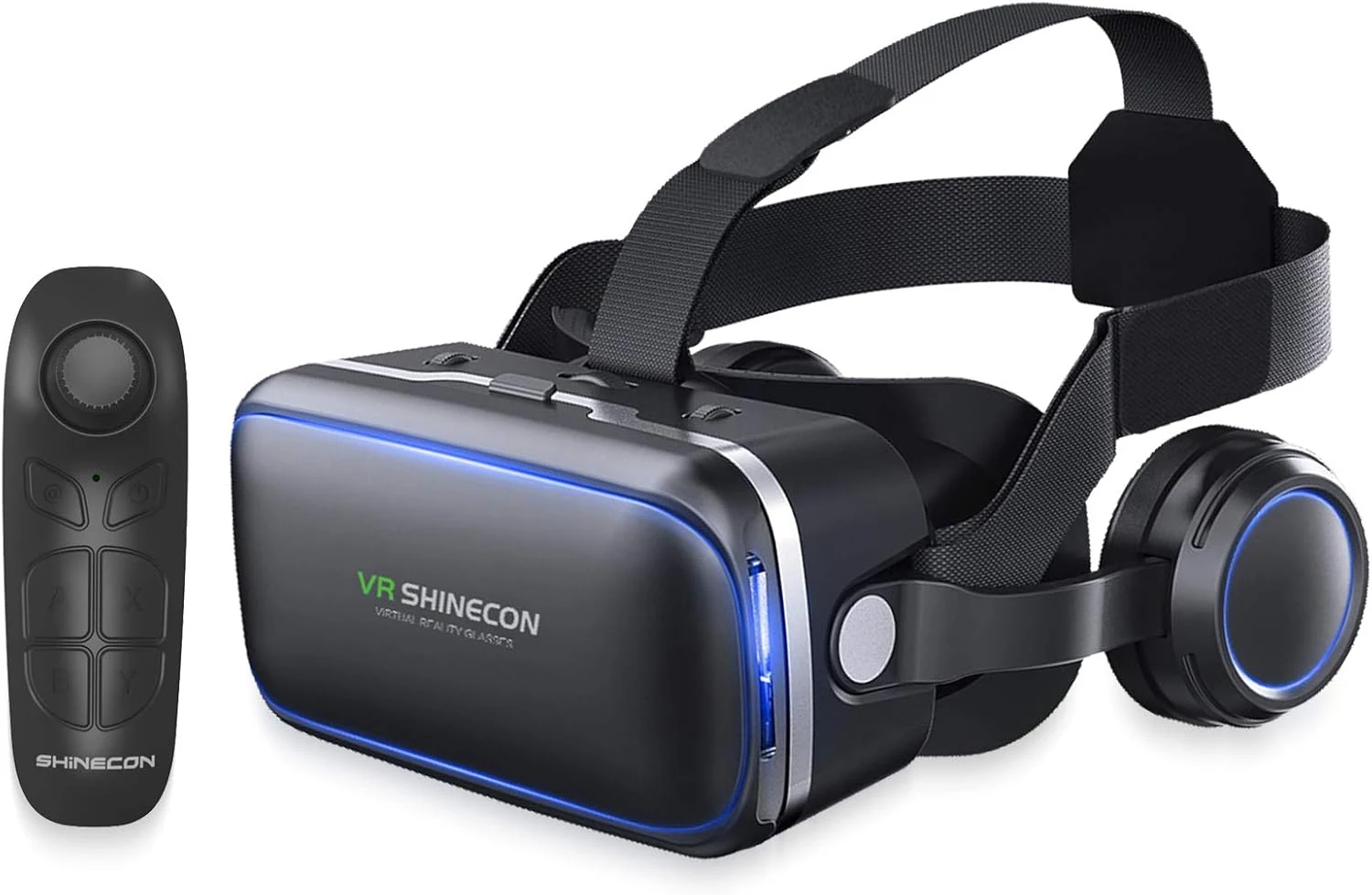 VR Headset for iPhone & Android Phone, 3D VR Glasses with Remote Controller (4.7–6 inch)