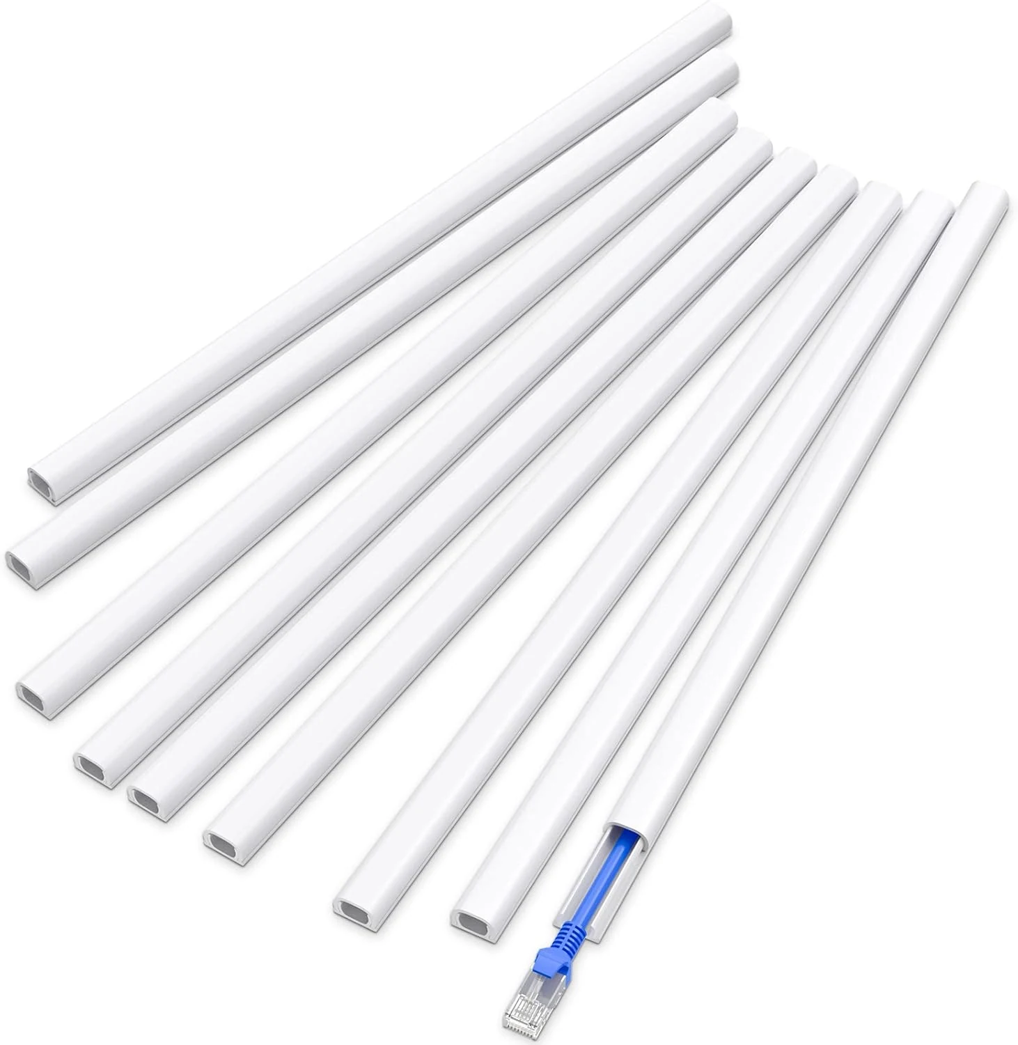 Delamu 128in Cord Hider for 1 Cord, Self-Adhesive Cord Covers