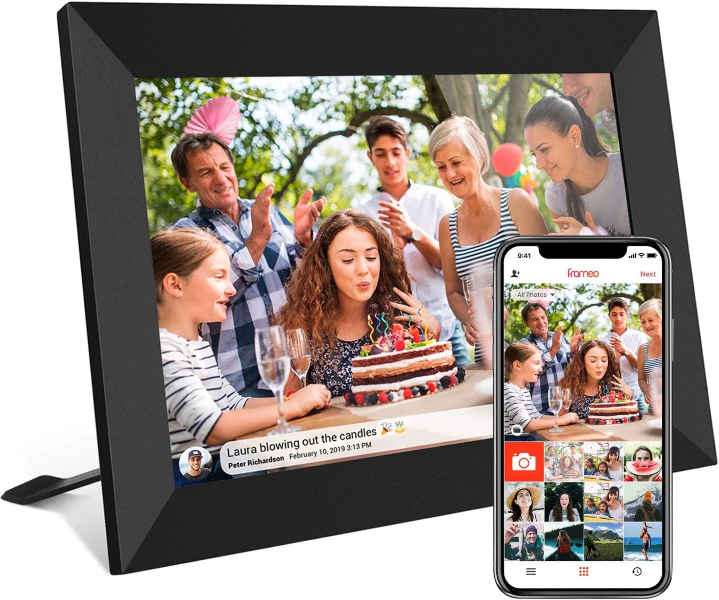 32GB FRAMEO 10.1 Inch Smart WiFi Digital Photo Frame 1280x800
