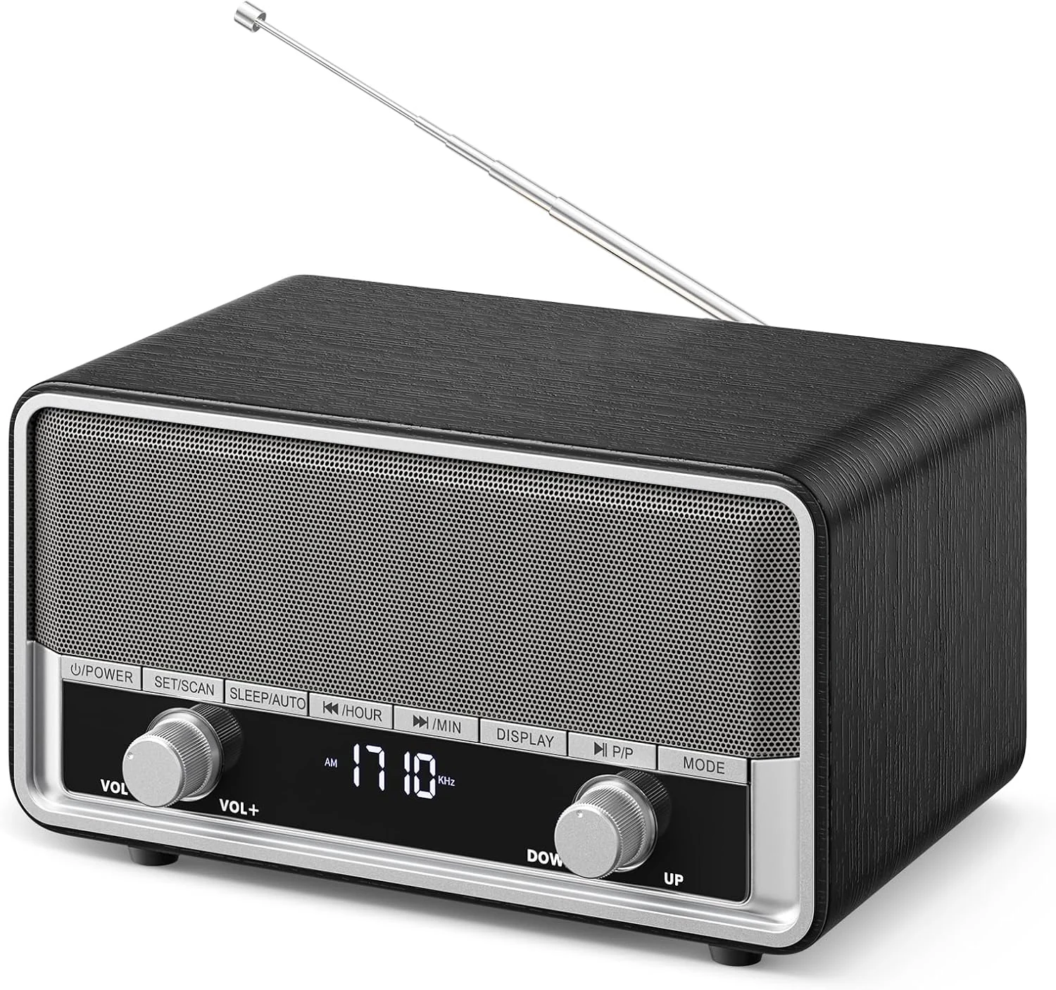 Vintage Wood AM FM Radio with Bluetooth, Retro Bluetooth Speaker review