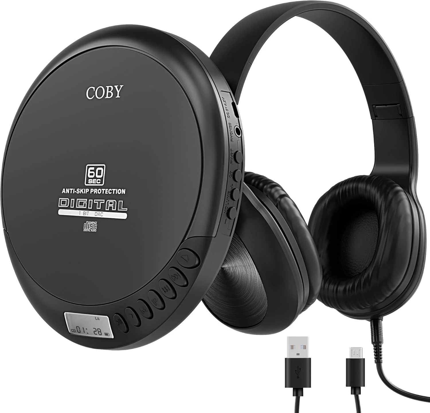 Coby Portable CD Player with MP3 Playback & FM Radio