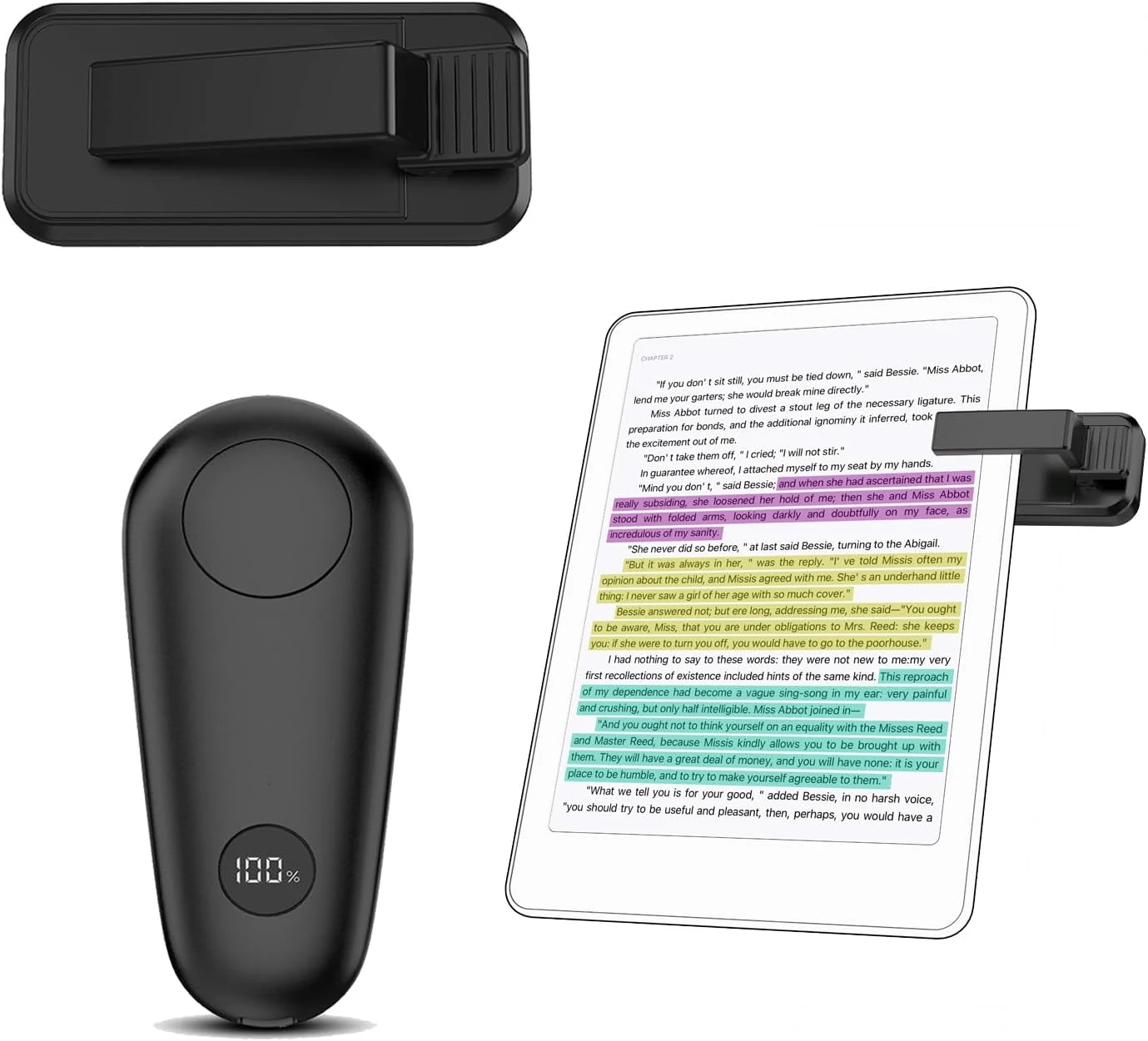 Page Turner for Kindle, Remote Control Clicker for Kindle Paperwhite Colorsoft (GEKVIVE)