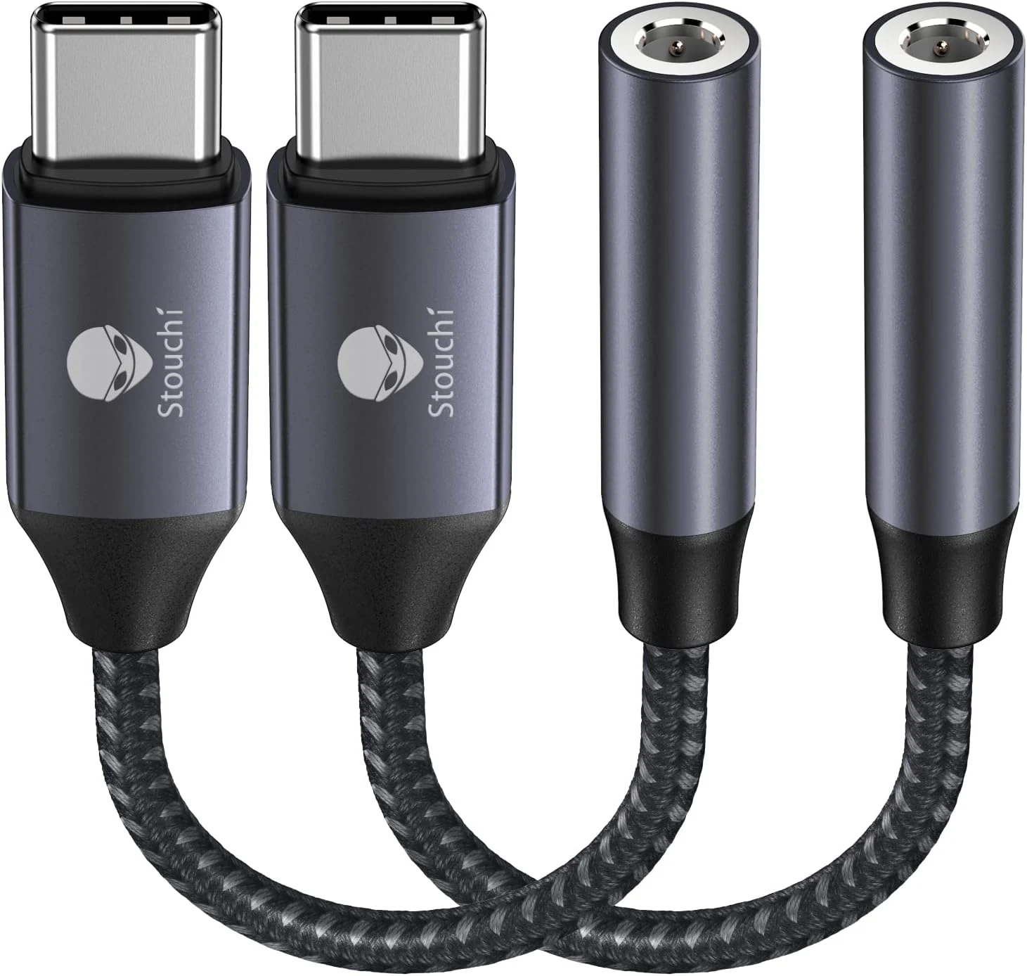 Stouchi USB C to 3.5mm Audio Adapter (2 Packs) Type