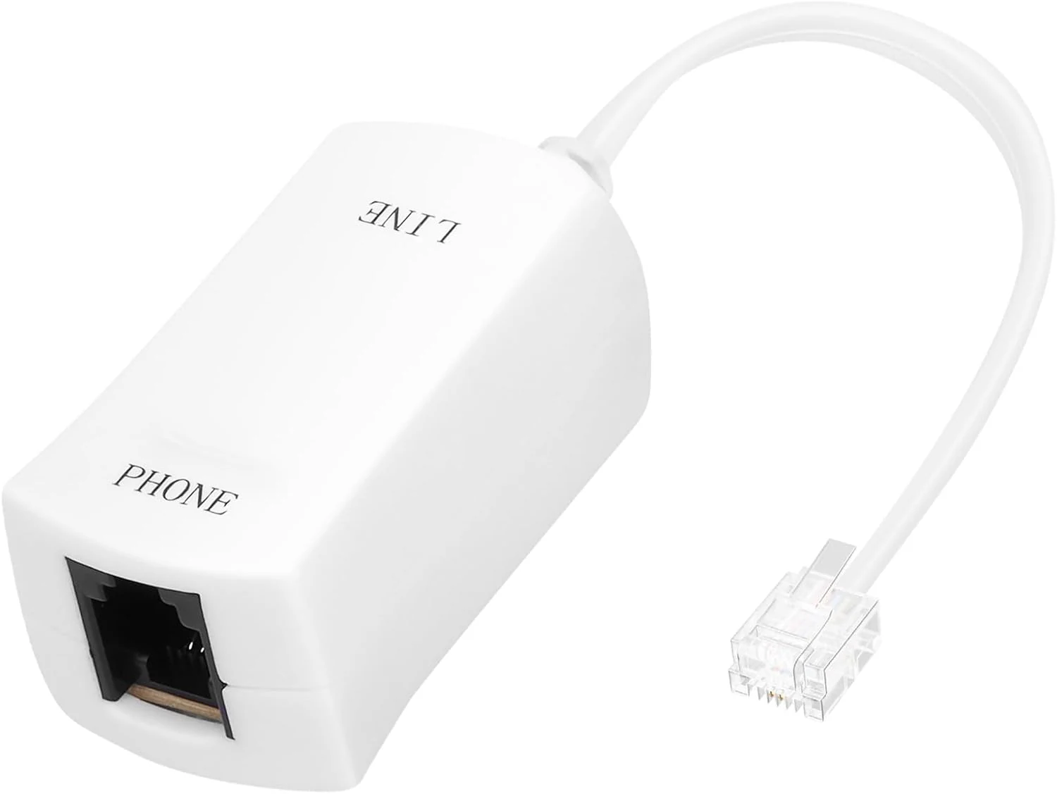 Uvital DSL Filter for Landline Phone, 1 Pack DSL Modem Phone Filter Adapter (RJ11 6P2C)