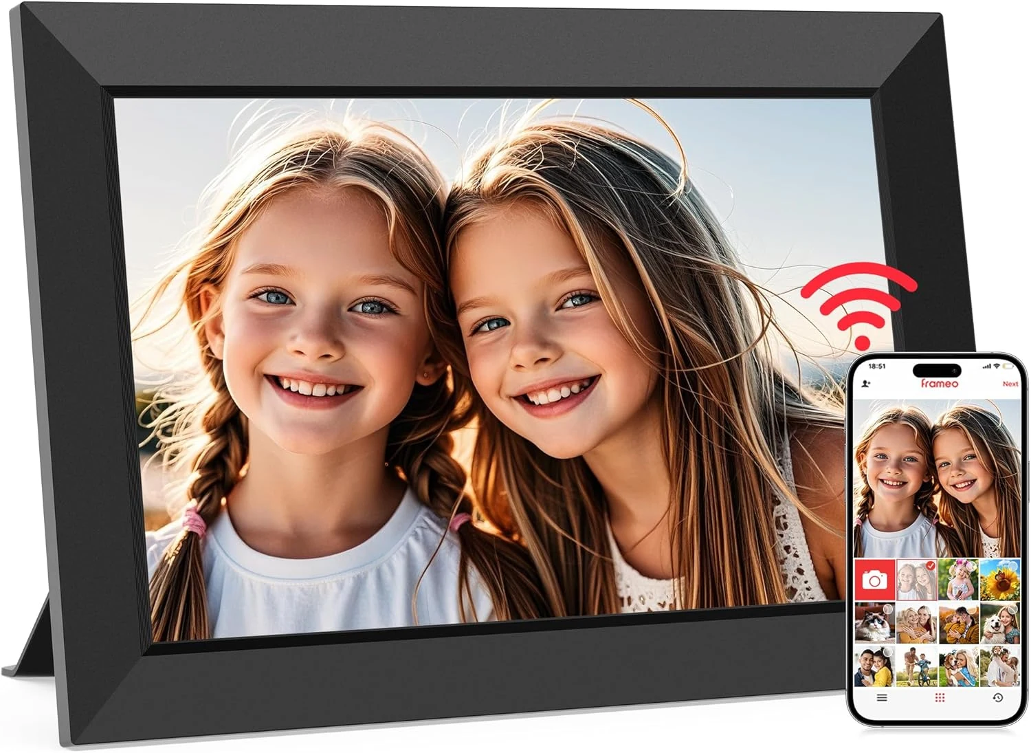Frameo 10.1 Inch WiFi Digital Picture Frame, Smart Cloud Electronic