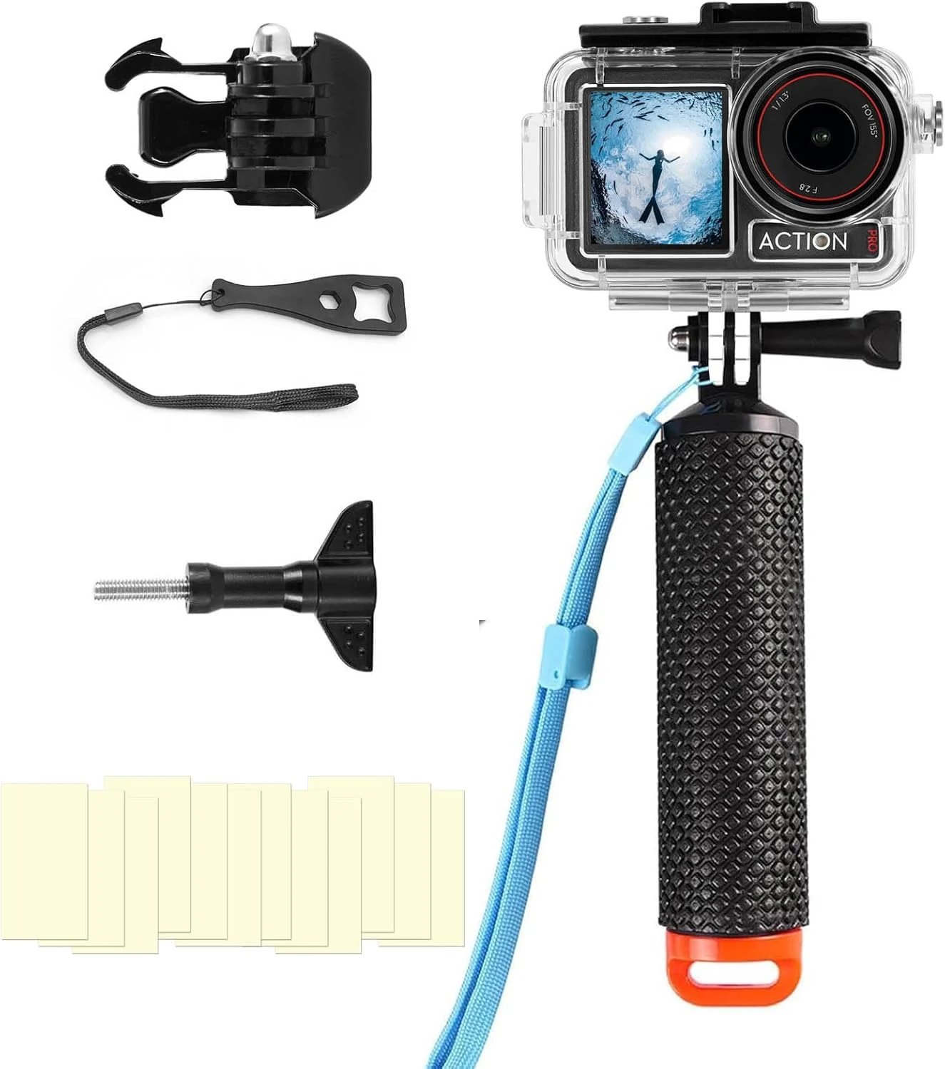 BO&DQQ Underwater Waterproof Case Compatible with DJI Osmo Action 5 Pro/Action 4/Action 3