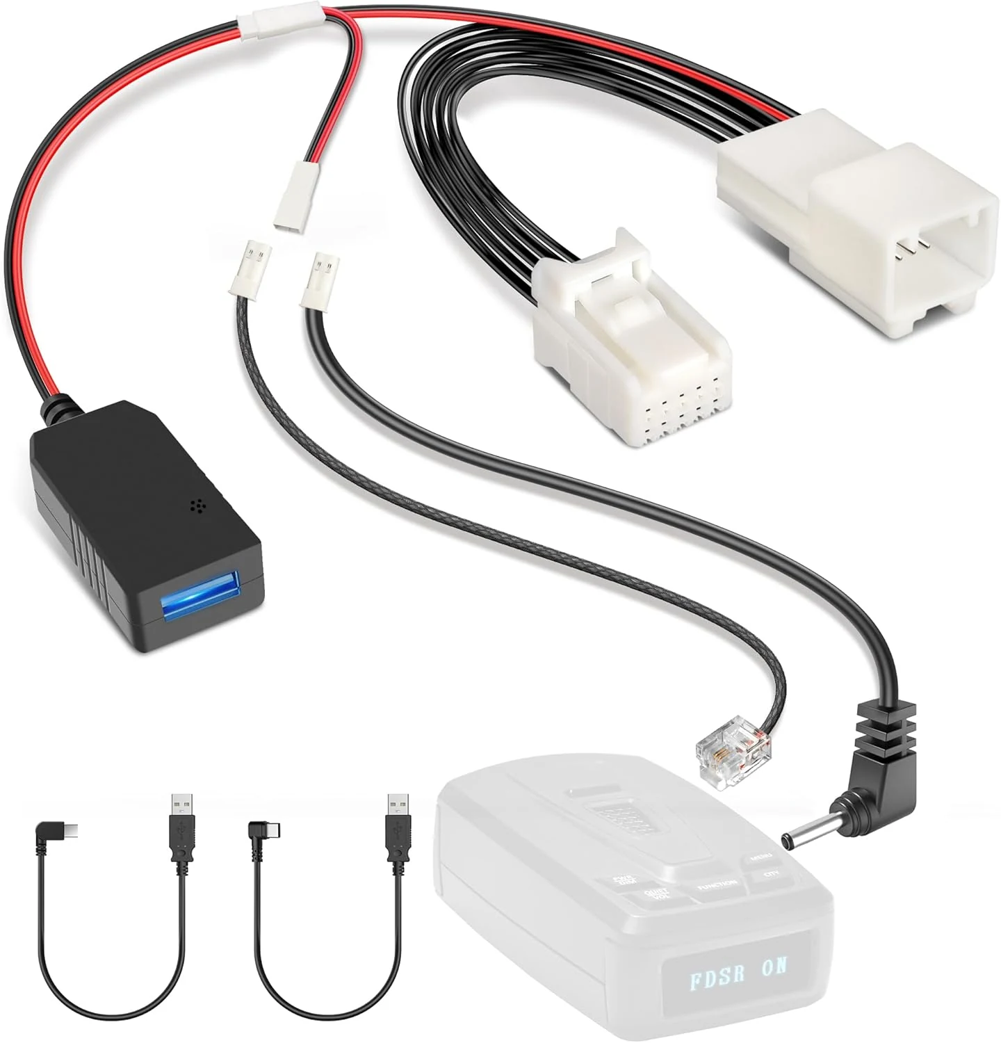 Gonifeto Radar Detector Power Cord Adapter (10Pin Type-C) for Select Jeep, Dodge, Chrysler