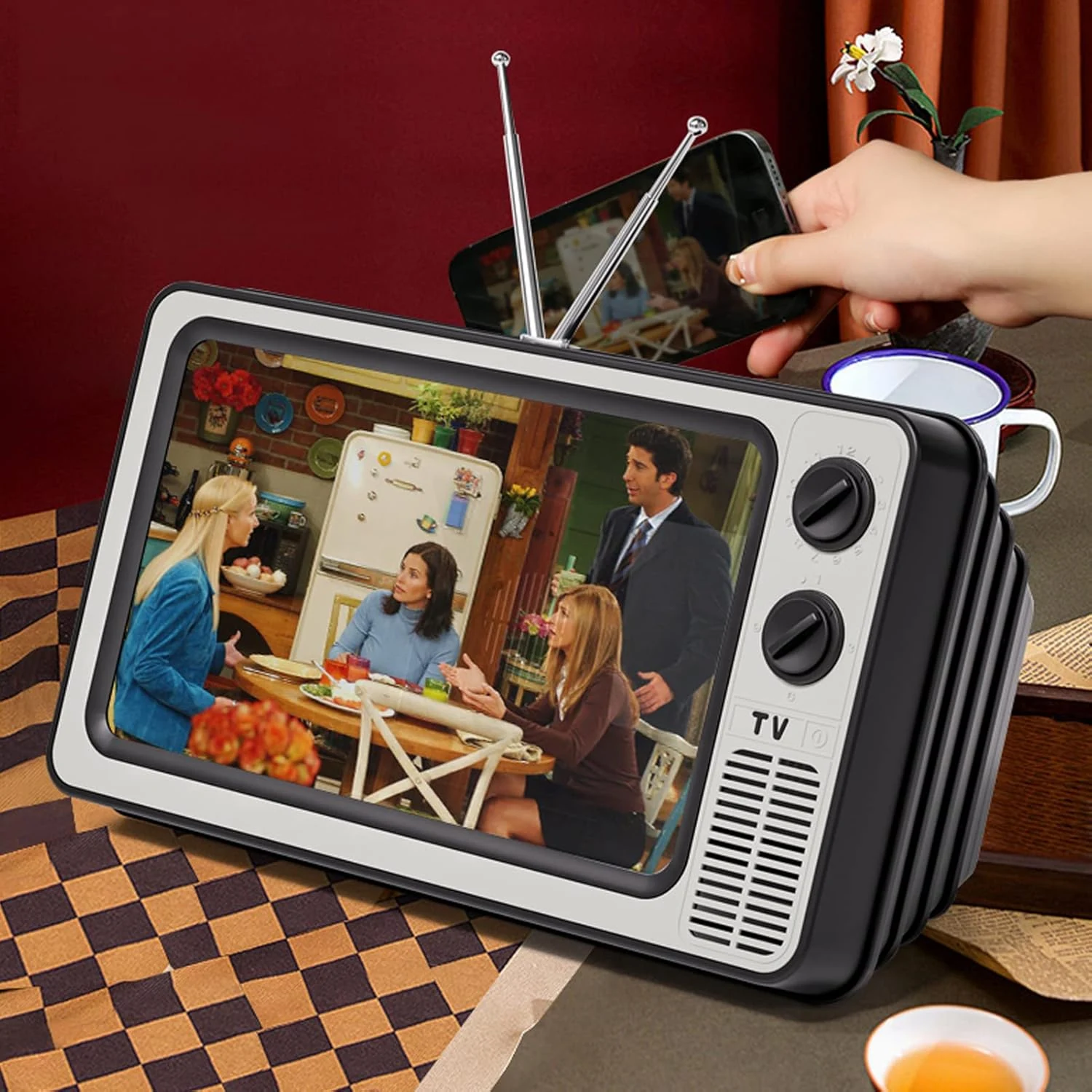 Anki HappiGo 12' Screen Magnifier for Cell Phone-Retro TV Amplifier 3D HD