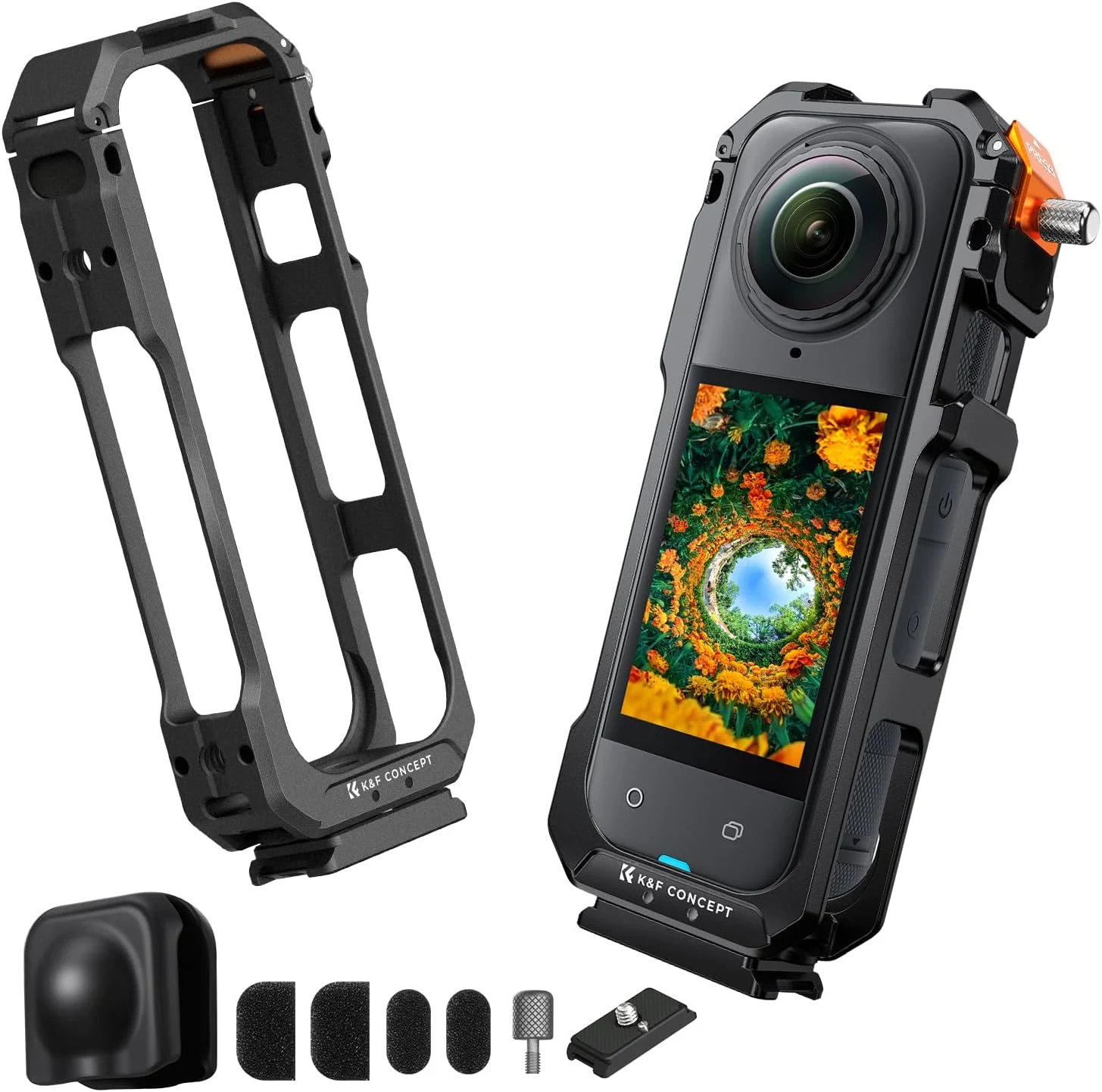 K&F CONCEPT Camera Cage for Insta360 X5, Aluminum Alloy Protective review