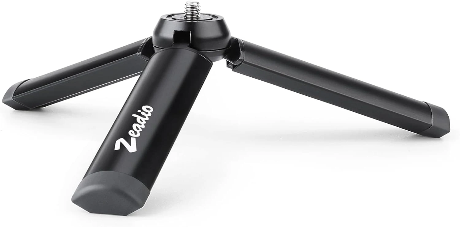 Zeadio Metal Mini Tripod, Desktop Tabletop Stand Compact Tripod for review