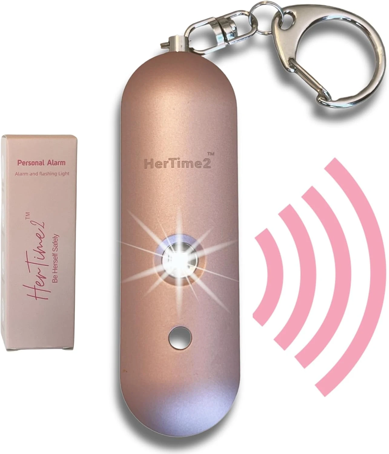 HerTime2 Personal Safety Alarm for Women (Rose Gold)