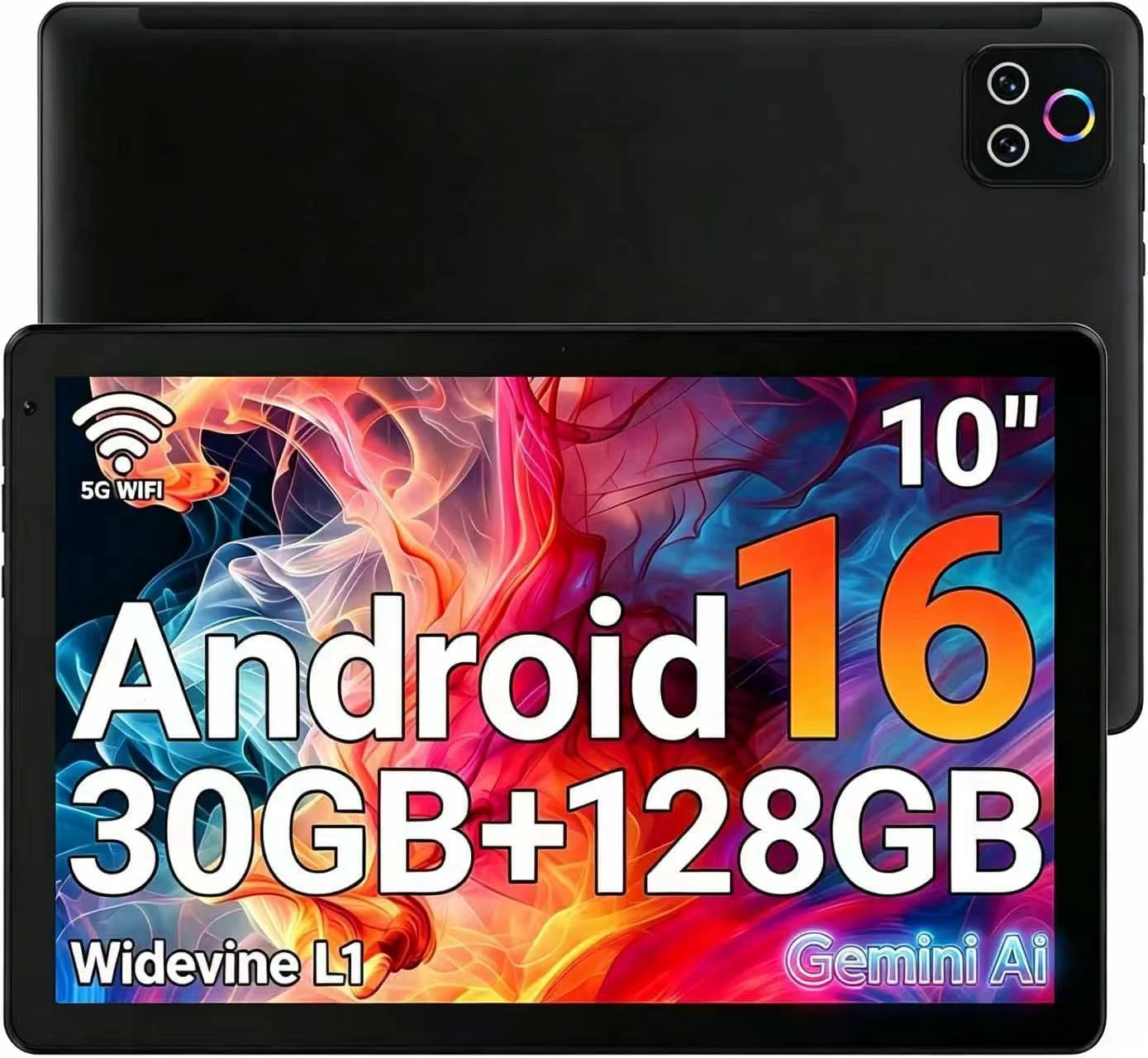 URAO Tablet, 10.1" Android Tablet with Octa-core Processor 30GB RAM 128GB