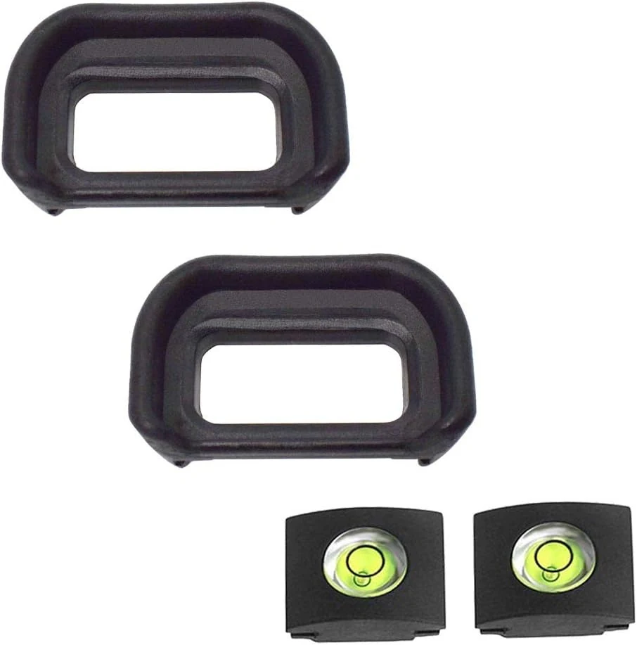 Eyepiece Eyecup Viewfinder Eye Cup for Sony Alpha A6500 A6400 A6600 (2-Pack) with Hot Shoe Covers