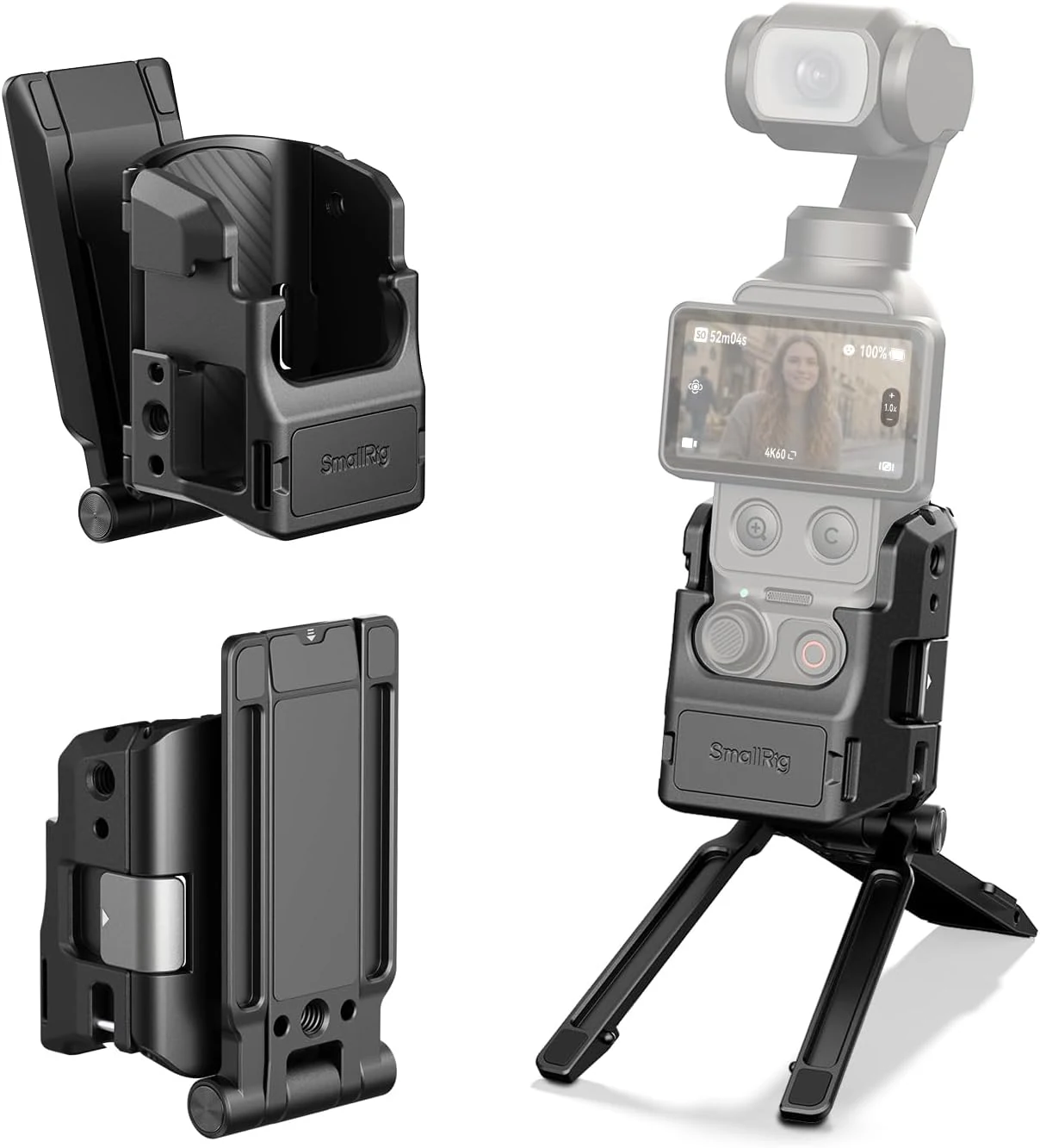 SmallRig Magnetic Mount Stand for DJI Osmo Pocket 4/3, Angle Adjustable Magnet Expansion Adapter, with 1/4"-20 Locating Holes, Cold Shoe Mount, Plate for Arca-Swiss, Desktop Holder -6003