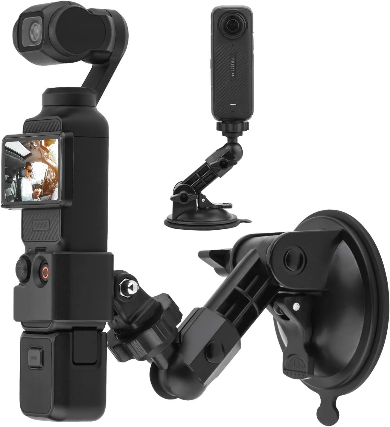 BRDRC Pocket 3 4 Suction Cup Mount, for Xtra Muse